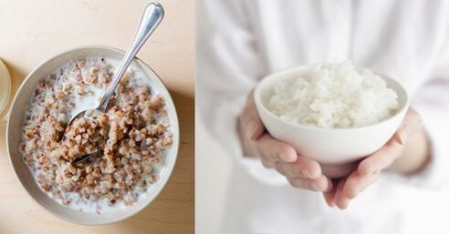 Gachas de arroz de trigo sarraceno para deshacerse de la dieta cetogénica