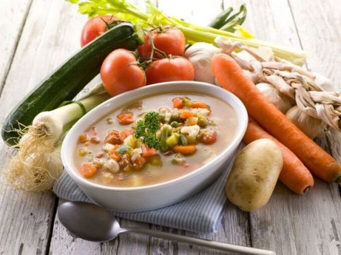 Sopa de verduras para gastritis