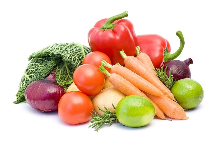Verduras variadas - Pérdida de peso 6 dientes Receta de pérdida de peso del segundo día